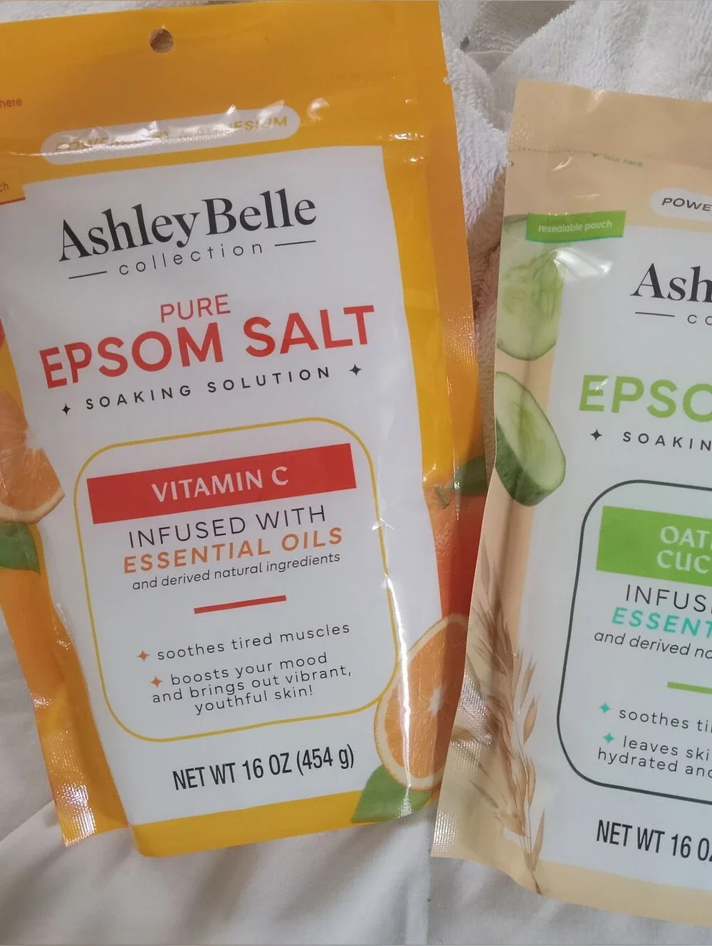AshleyBelle Pure Epsom Salt Soaking Solution . BOTH  Infused With Essentials Oil